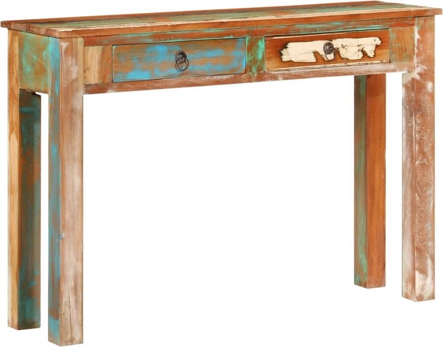 VidaXL Wandtafel 110x30x75 cm massief gerecycled hout