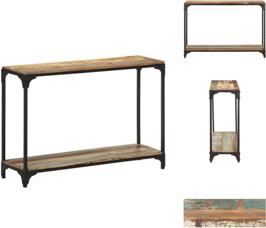 VidaXL Console Tafel Console Tafels Haltafel Haltafels Wandtafel 110x30x75 cm massief gerecycled hout