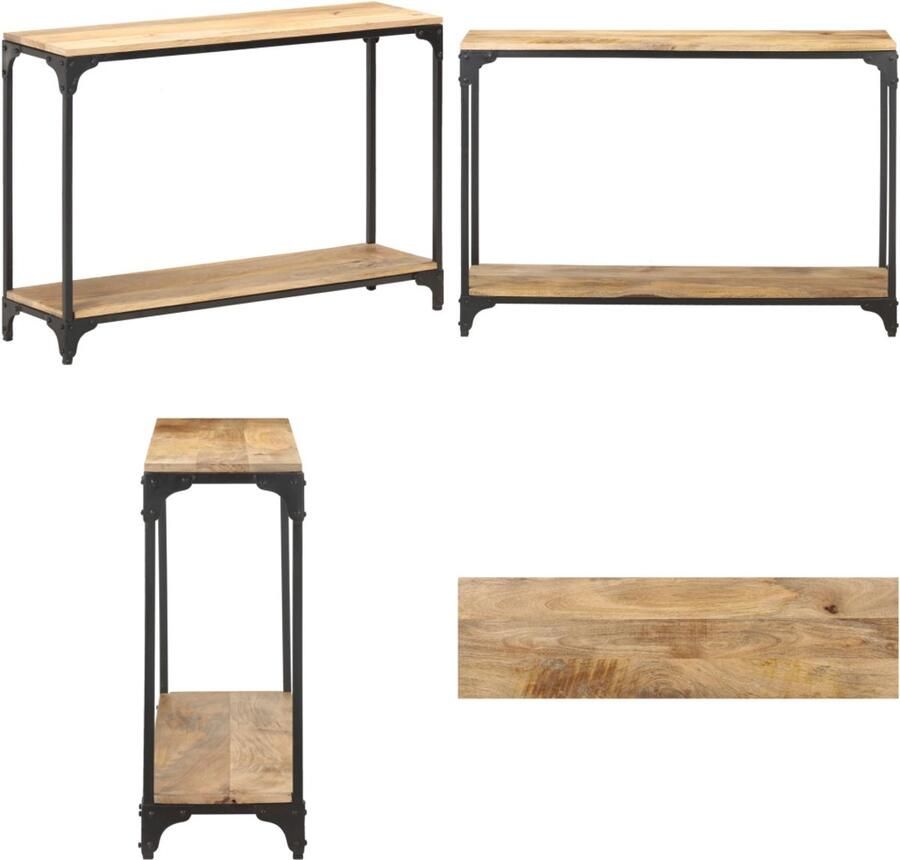 VidaXL Wandtafel 110x30x75 cm massief mangohout Console Tafel Console Tafels Haltafel Haltafels