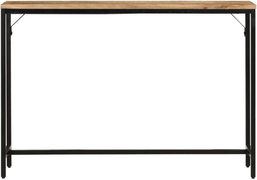 VidaXL Wandtafel Wandtafels Bijzettafel Console Tafel Wandtafel 110x30x75 cm massief ruw mangohout en ijzer