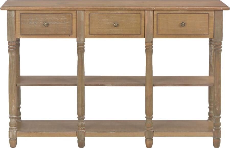 VidaXL Wandtafel 110x30x76 cm Bewerkt Hout Wandtafel Console Houten Kast Opbergkast Entreeplank