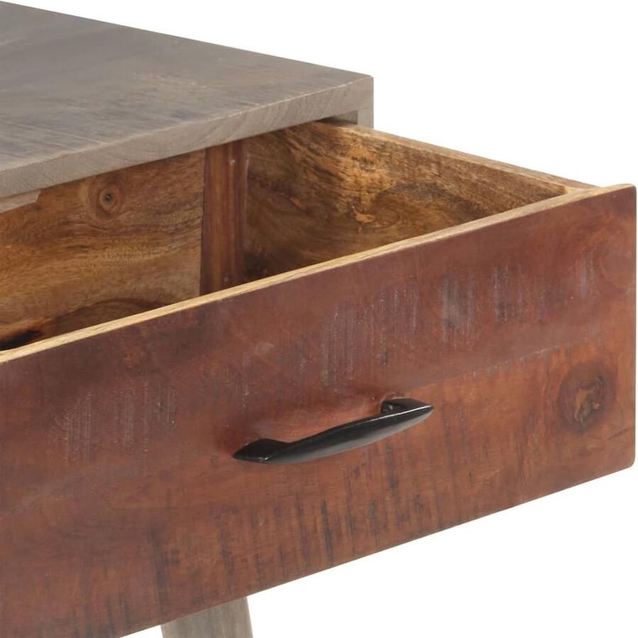VidaXL Wandtafel 110x35x75 cm Mangohout Grijs Consoletafel Houten Consoletafel Mango Wood Furniture Vintage Kast Entreebank Living Room Storage - Foto 3