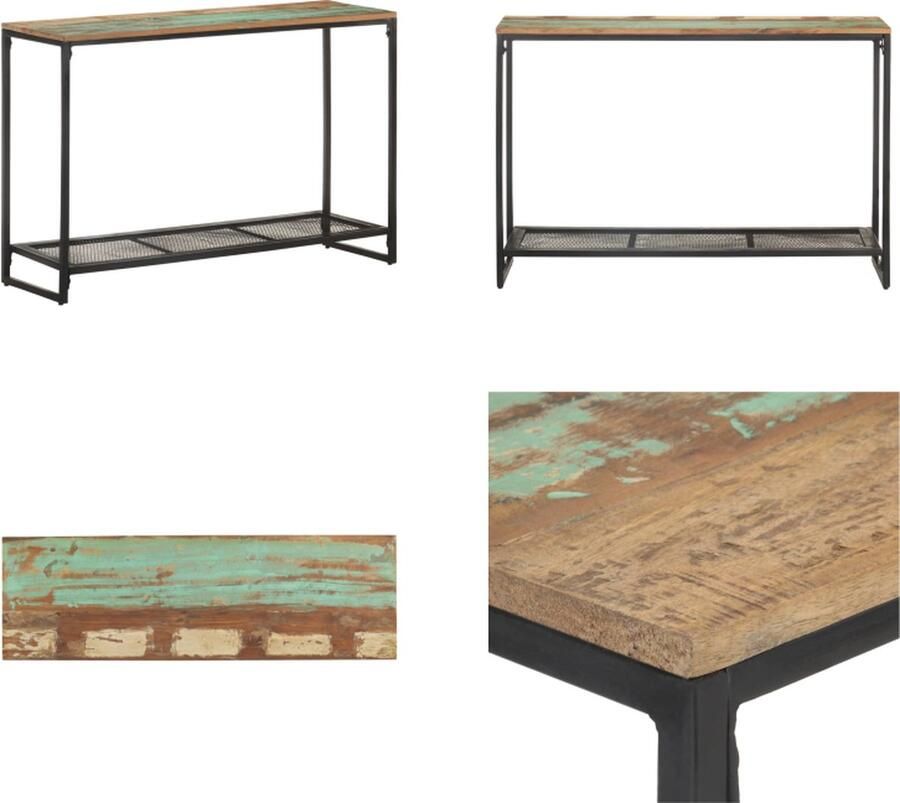 VidaXL Wandtafel 110x35x75 cm massief gerecycled hout Consoletafel Consoletafels Wandtafel Wandtafels