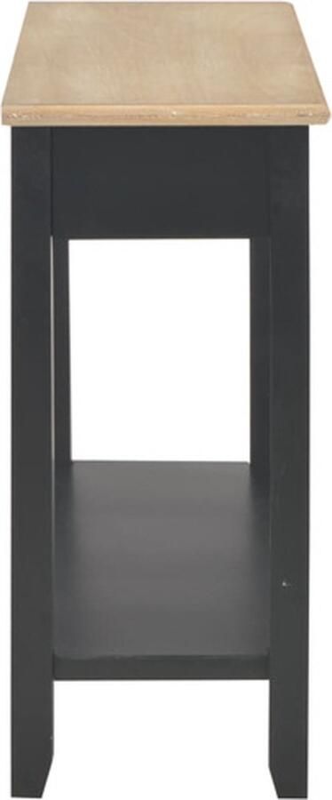 VidaXL Wandtafel 110x35x80 cm hout zwart