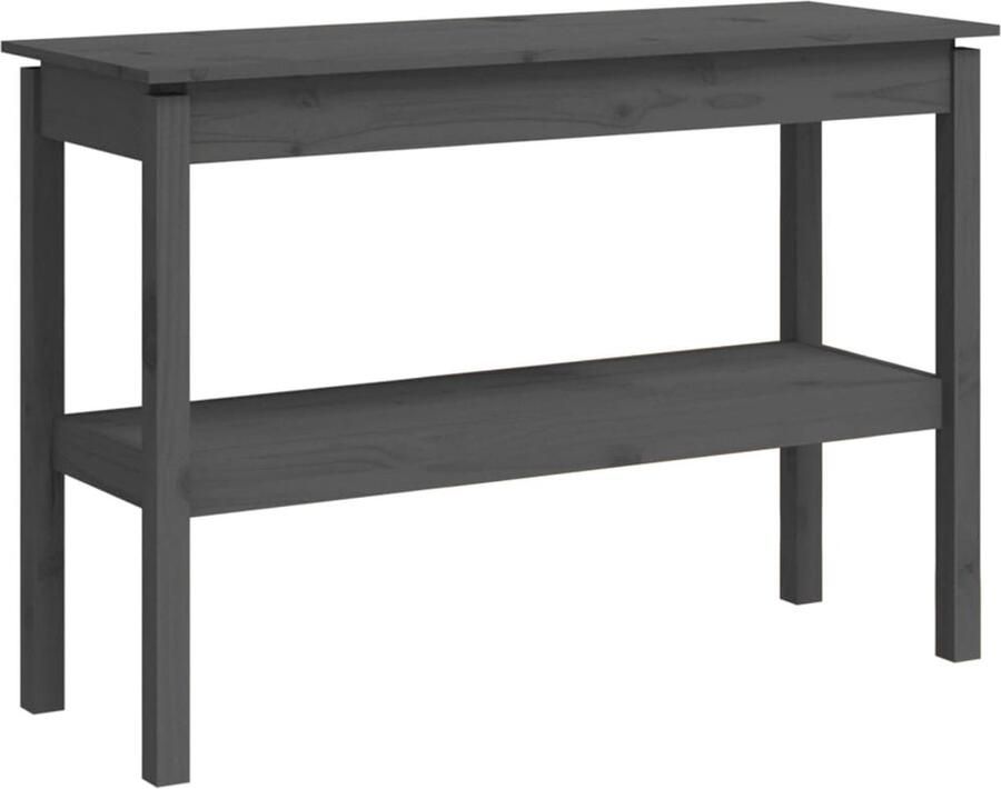 VidaXL Wandtafel 110x40x75 cm massief grenenhout grijs Wandtafel Houten Wandtafel Grenoble Hout Salontafel Entreetafel Vintage Wandtafel Industriële Wandtafel Modern