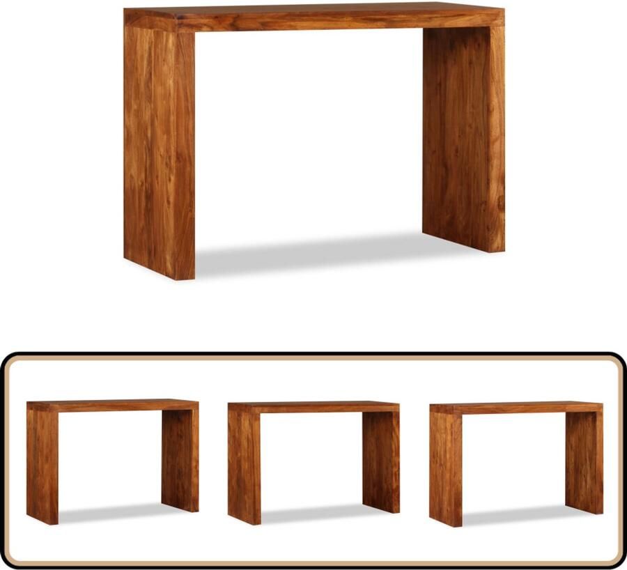 VidaXL -Wandtafel-110x40x76-cm-hout-met-honingkleurige-afwerking