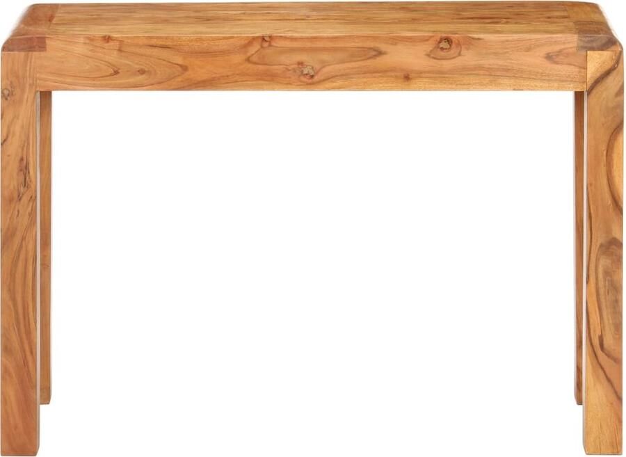 VidaXL Wandtafel 110x40x76 cm Massief Acaciahout Consoletafel Acacia Hout Honig Kleurt Salontafel Entreetafel Landelijke Stijl Muurplank Vintage Design Handgemaakt Unieke Tafel Montage Benodigd