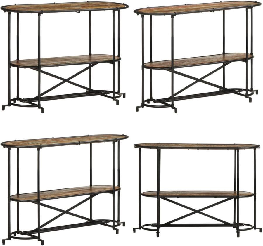 VidaXL Wandtafel 110x42x76 cm massief gerecycled hout Consoletafel Console Tafels Banktafel Haltafel