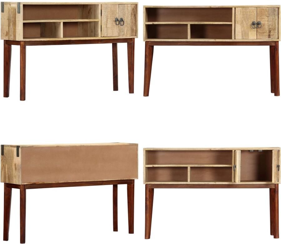 VidaXL Wandtafel 115x30x76 cm massief ruw mangohout Wandtafel Wandtafels Bijzettafel Bijzettafels