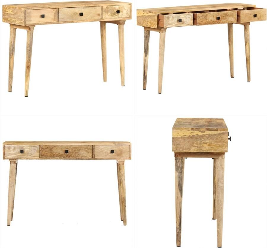 VidaXL Wandtafel 115x35x76 cm massief mangohout Console Tafel Console Tafels Accent Tafel Accent Tafels