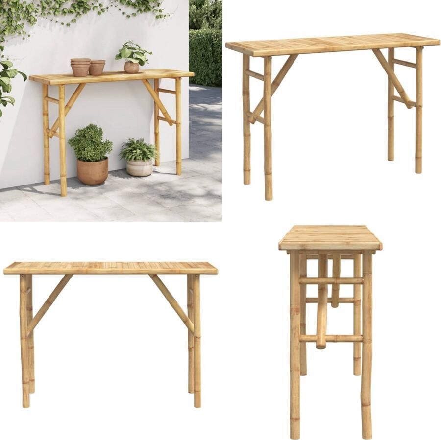 VidaXL Wandtafel 115x39x75 cm bamboe Wandtafel Wandtafels Bijzettafel Console Tafel
