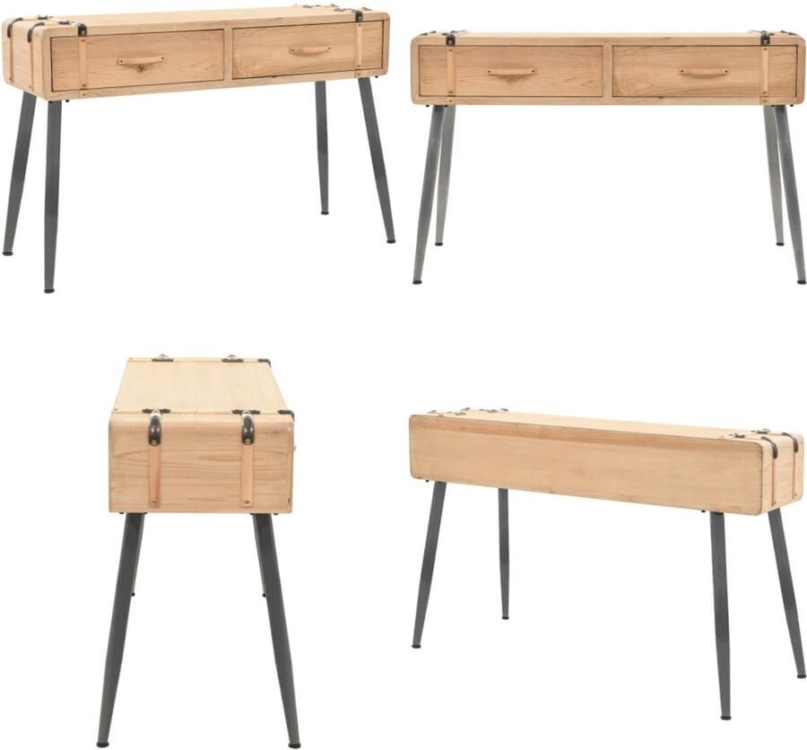 VidaXL Wandtafel 115x40 5x76 cm massief vurenhout Wandtafel Wandtafels Wandtafeltje Wandtafeltjes