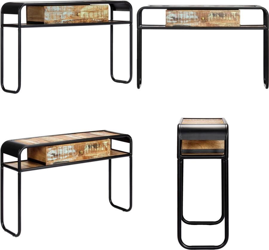 VidaXL Wandtafel 118x30x75 cm massief gerecycled hout Wandtafel Wandtafels Consoletafel Consoletafels