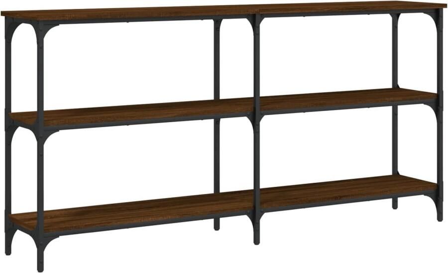 VidaXL -Wandtafel-150x29x75-cm-bewerkt-hout-bruin-eikenkleur - Foto 2