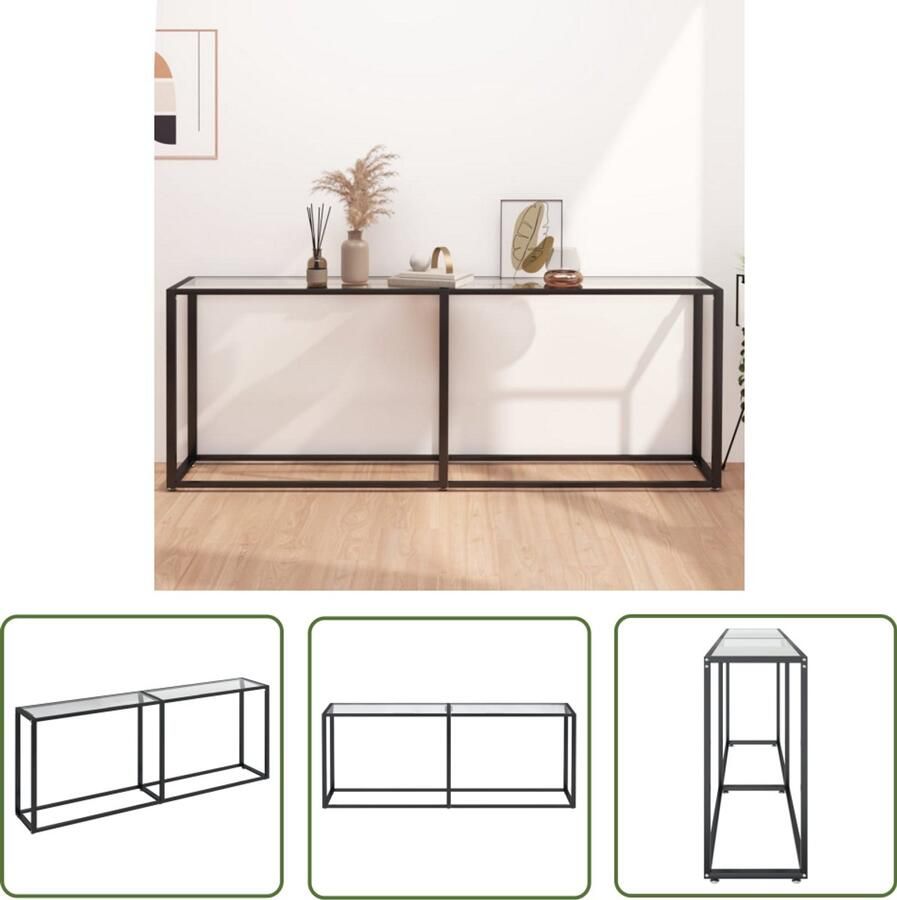 VidaXL Wandtafel 200x35x75 5 cm Gehard Glas Wandtafel Consoletafel Glazen Tafel Stalen Tafel Design Tafel Moderne Tafel Minimalistische Tafel Salontafel Entreetafel
