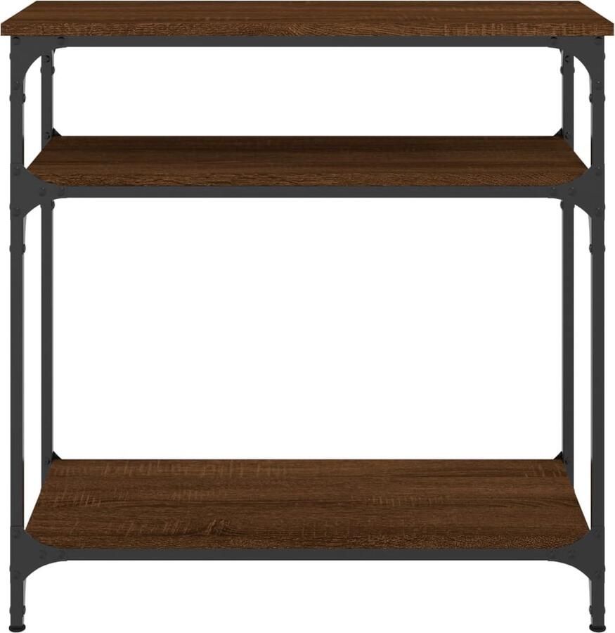 VidaXL -Wandtafel-75x29x75-cm-bewerkt-hout-bruin-eikenkleur - Foto 3