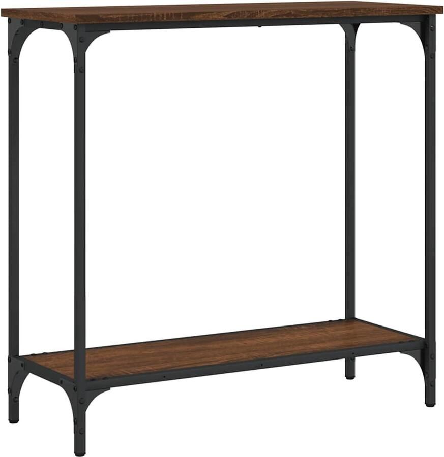 VidaXL -Wandtafel-75x30 5x75-cm-bewerkt-hout-bruineikenkleurig - Foto 2