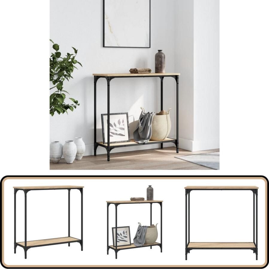VidaXL Wandtafel 75x30 5x75 cm Sonoma eikenhout Wandtafel Console Tafel Houten Tafel Eiken Tafel Moderne Tafel Bergruimte Woonaccessoires