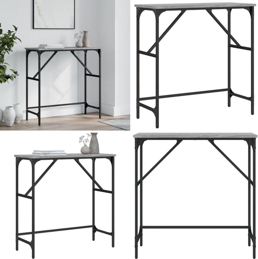 VidaXL -Wandtafel-75x32x75-cm-bewerkt-hout-sonoma-eikenkleurig - Foto 2