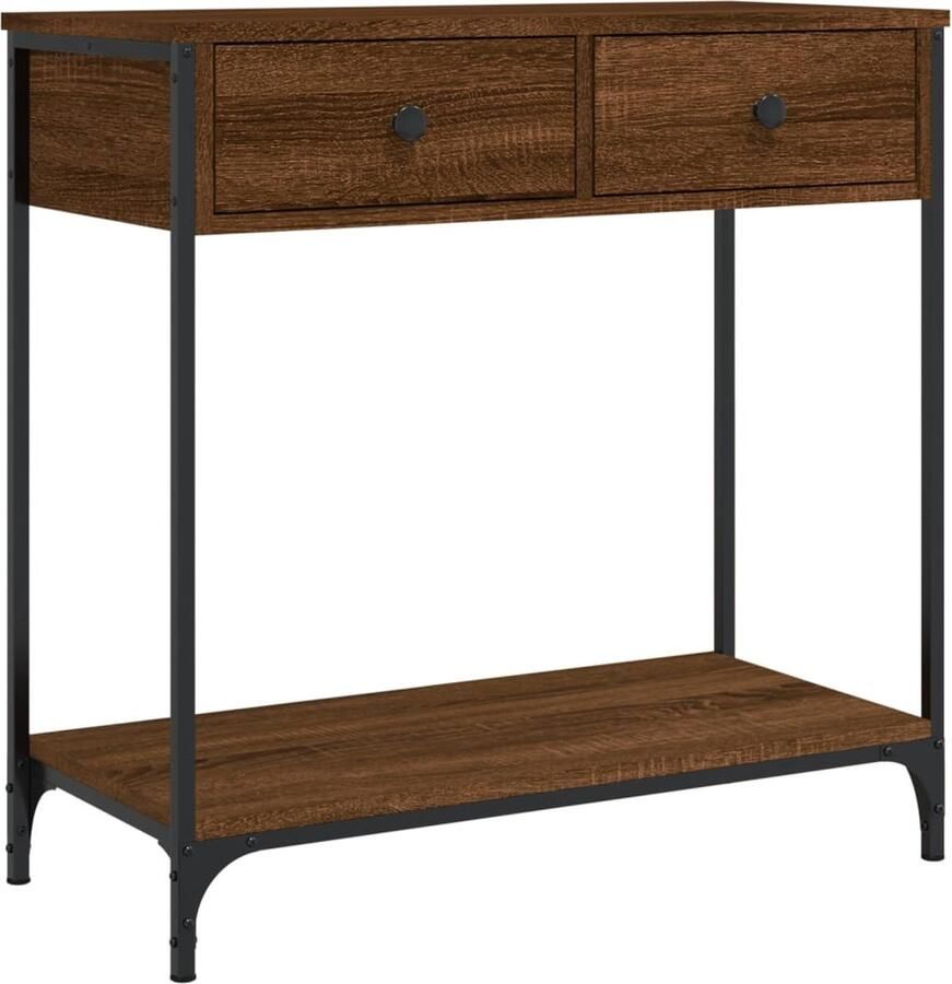 VidaXL -Wandtafel-75x34 5x75-cm-bewerkt-hout-bruin-eikenkleur - Foto 3