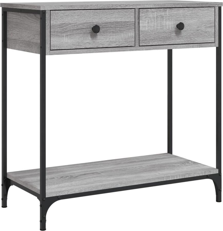 VidaXL -Wandtafel-75x34 5x75-cm-bewerkt-hout-grijs-sonoma-eikenkleurig - Foto 3