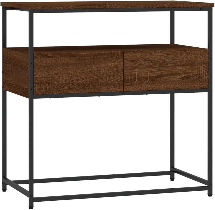 VidaXL -Wandtafel-75x40x75-cm-bewerkt-hout-bruin-eikenkleur