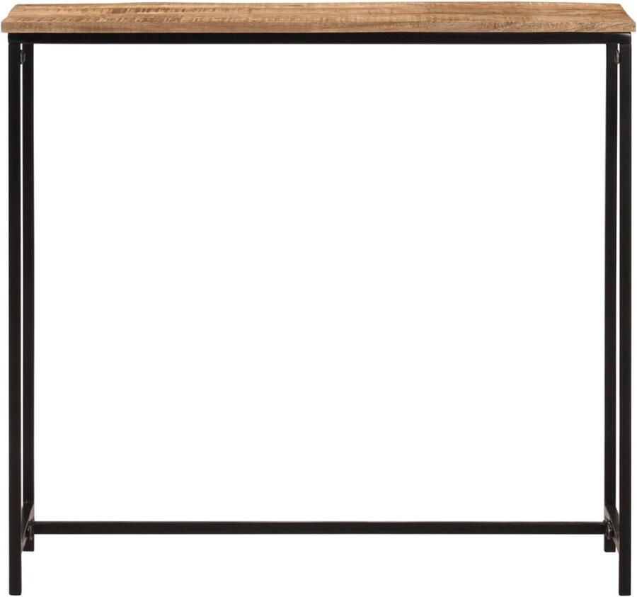 VidaXL Wandtafel 80x30x74 cm massief mangohout en ijzer Wandtafel Wandtafels Bijzettafel Console Tafel