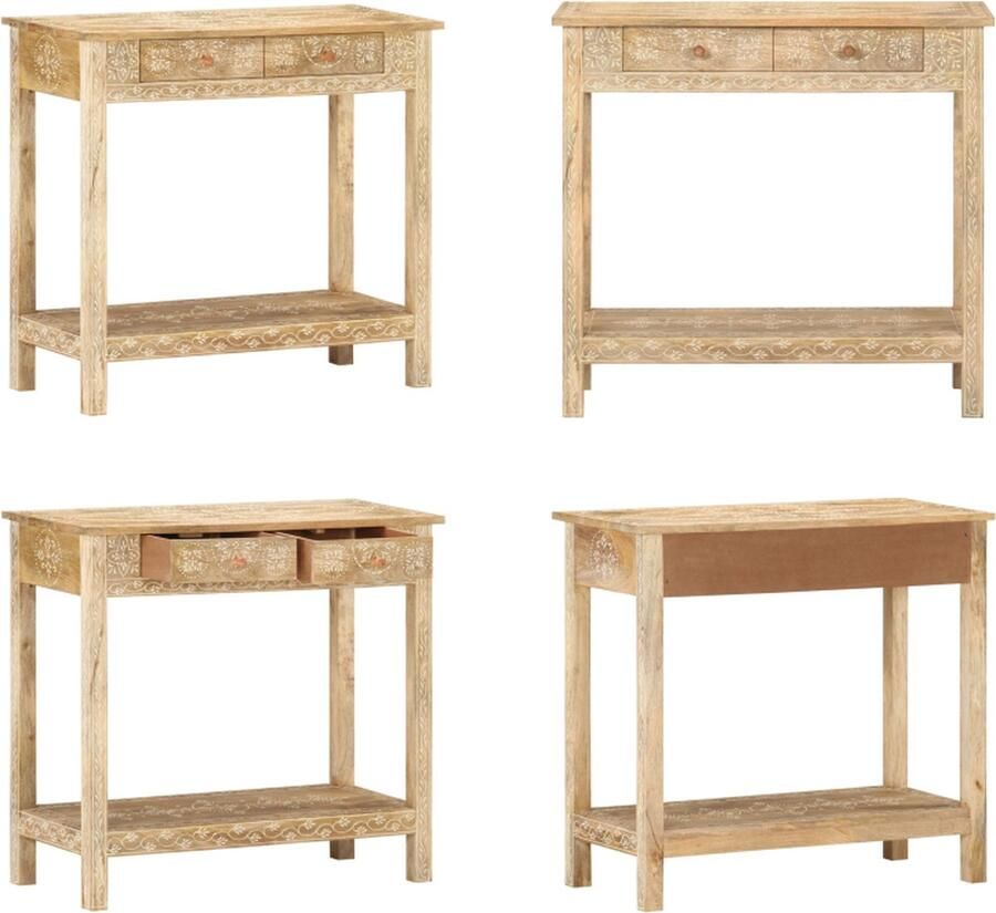 VidaXL -Wandtafel-80x35x74-cm-massief-mangohout