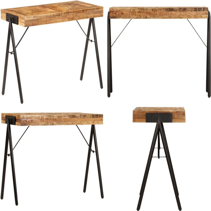 VidaXL Wandtafel 80x40x75 cm massief mangohout Wandtafel Wandtafels Wandtafeltje Wandtafeltjes