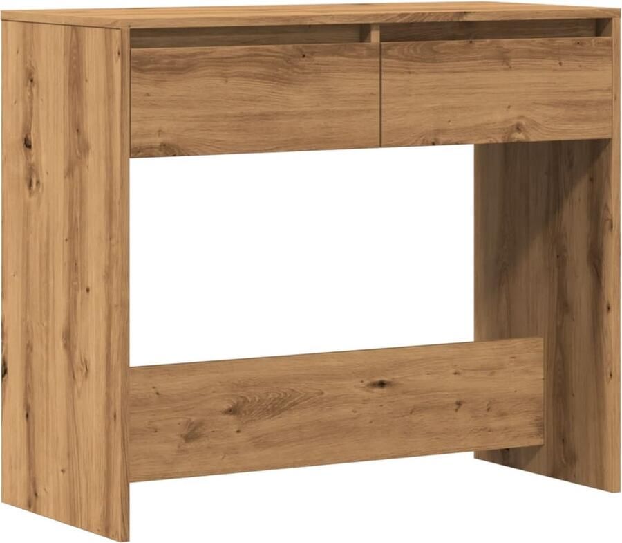 VidaXL Wandtafel 89x41x76 5 cm bewerkt hout artisanaal eikenkleurig