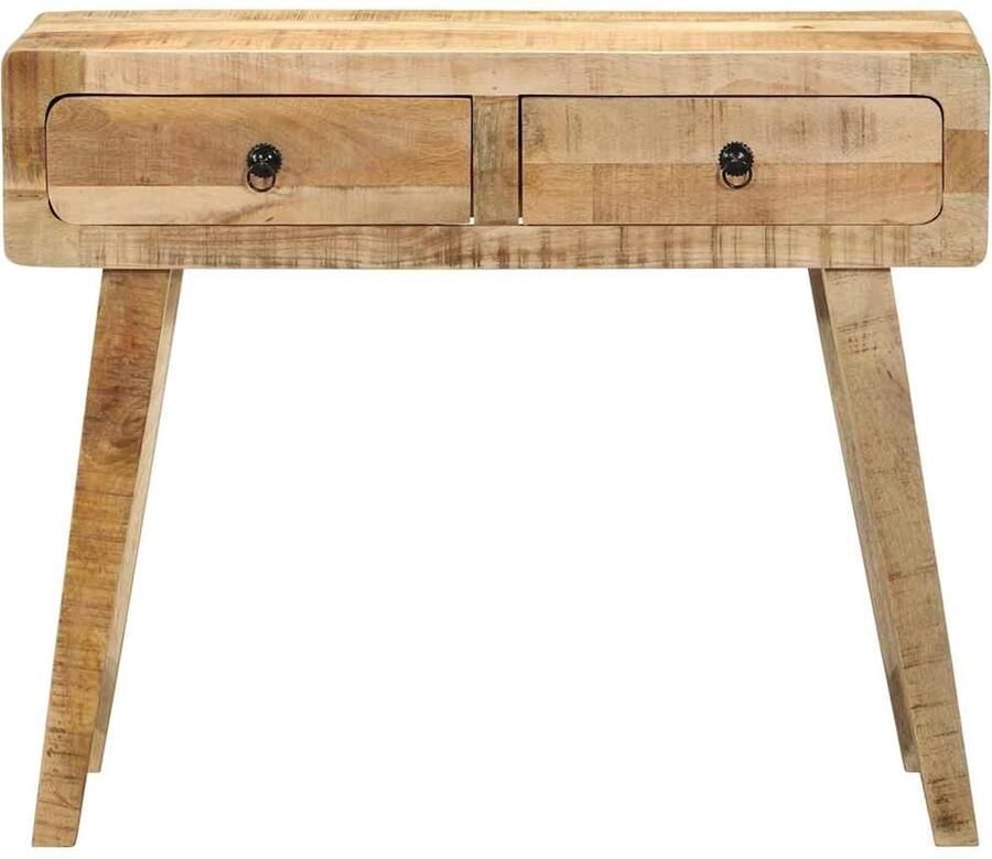 VidaXL Wandtafel Massief Mangohout 90x32x75 cm Wandtafel Mango Wood Vintage Meubels Entreetafel Living Room Furniture