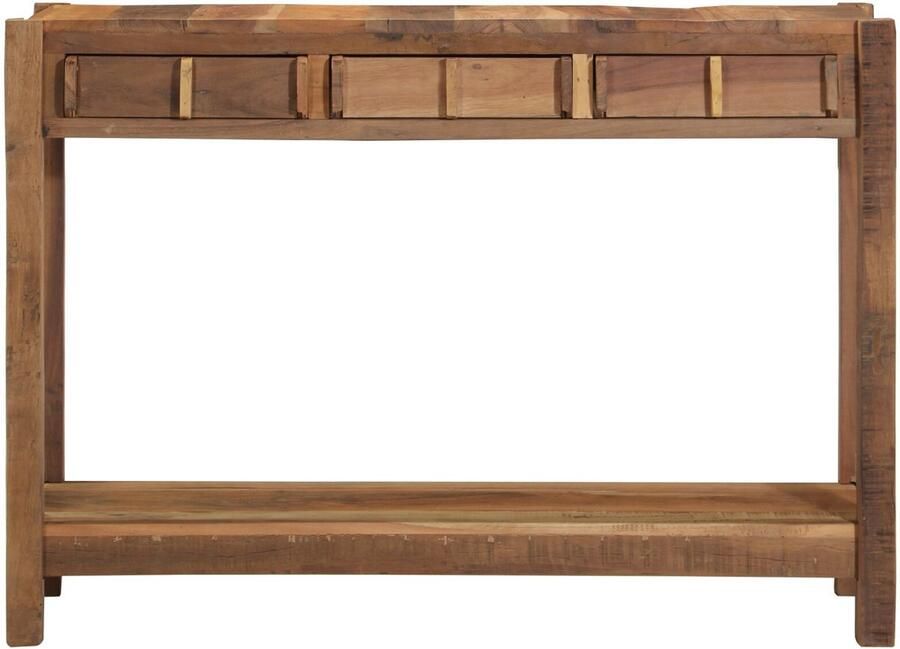 VidaXL Wandtafel Bruin 107 x 33 x 76 cm Massief Gerecycleerd Hout
