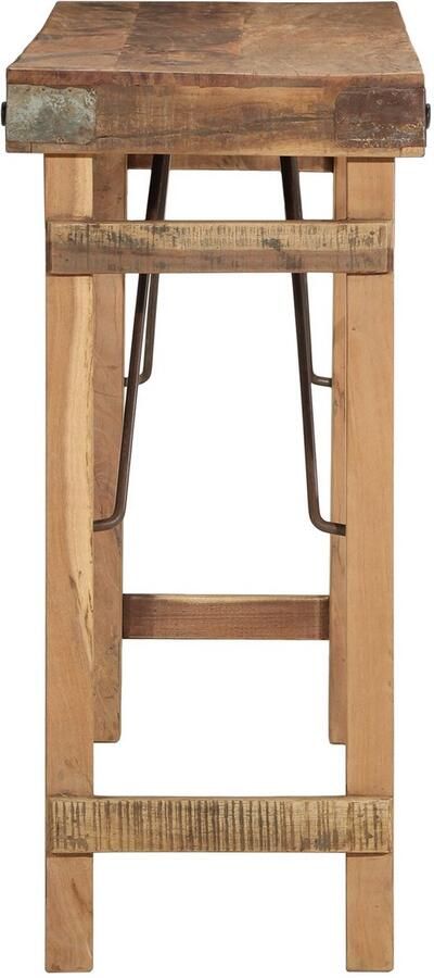 VidaXL Wandtafel Bruin 110 x 35 x 76 cm Massief gerecycled hout