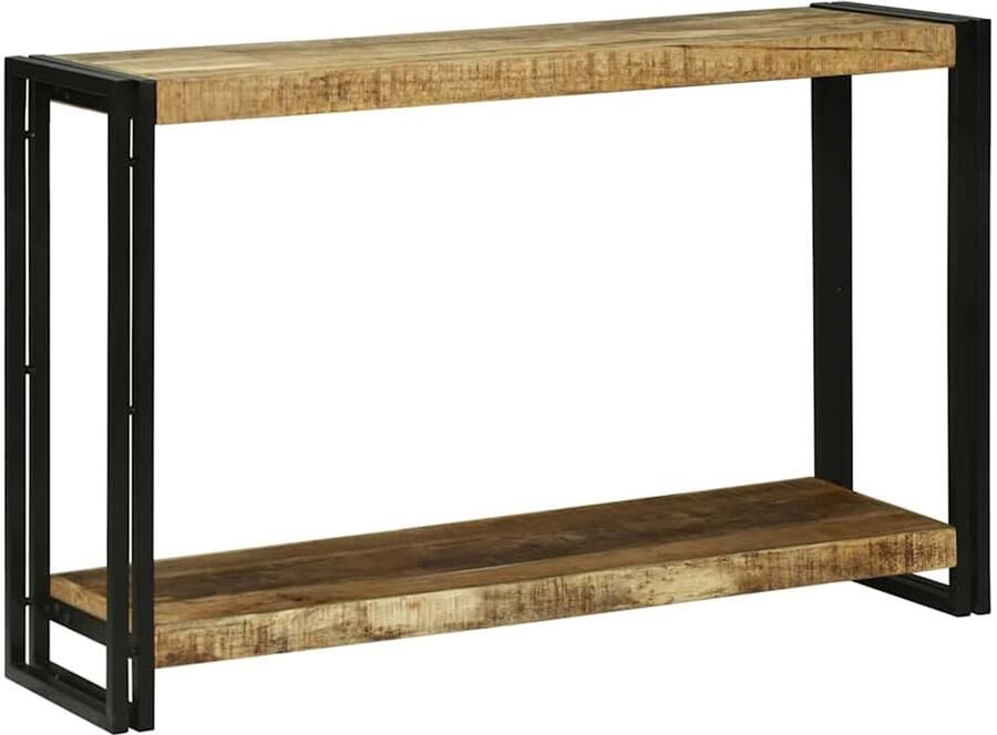VidaXL Wandtafel Bruin 120 x 33 x 75 cm Massief ruw mangohout