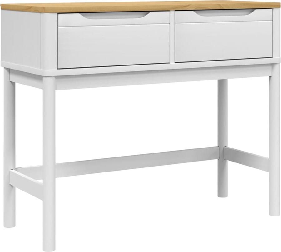 VidaXL FLORO Wandtafel Wit 89 5x36 5x73 cm Wandtafel Wandtafels Bijzettafel Console Tafel