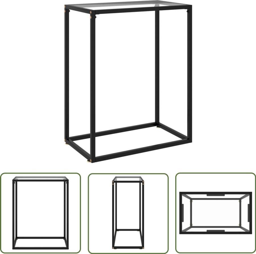 VidaXL Wandtafel Gehard glas 60x35x75 cm Wandtafel Transparant Tafel Glazen Tafel Modern Design Sidetable Salontafel Entreetafel Muurhanger Opbergmogelijkheden Minimalistisch Stijlvol Compact Ruimtebesparend
