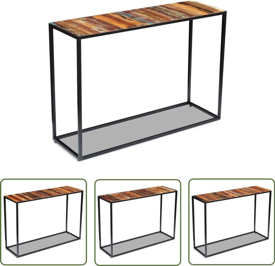 VidaXL Wandtafel Gerecycled Hout 110x35x76 cm Wandtafel Houten Tafel Vintage Tafel Industriële Tafel Multifunctionele Tafel Salontafel Entreetafel Tv Tafel Handmade Furniture Recycled Wood