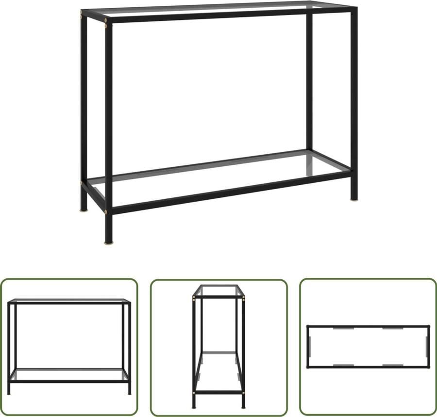 VidaXL Wandtafel Glas & Staal 100x35x75 cm Wandtafel Consoletafel Tafellamp Livingroom Decor Modern Furniture Minimalistische Meubels Glas Tafel Metalen Tafel