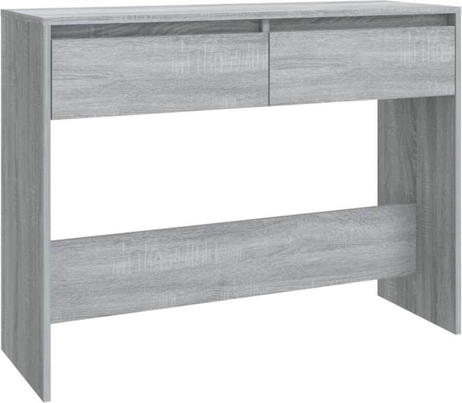 VidaXL Wandtafel Grijs Sonoma Eiken 100x35x76 5cm Consoletafel Haltafel Wandtafel Grijze Tafel Houten Tafel Design Tafel Living Room Furniture Entryway Furniture