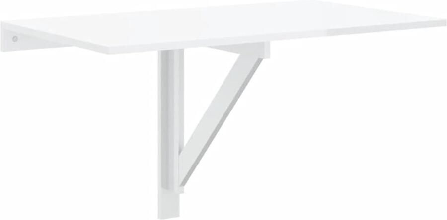 VidaXL Wandtafel Inklapbaar 100x60x56 cm Wit Wandtafel Keukenbar Bureau Multifunctioneel Compact