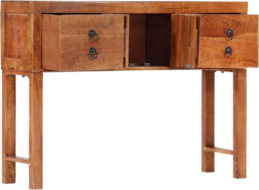VidaXL Wandtafel Massief Acaciahout 120x32x80 cm Wandtafel Acacia Houtsoort Vintage Kastje Entreehal Meubilair Opbergkast Tv Stand Living Room Furniture Kamerdecoratie