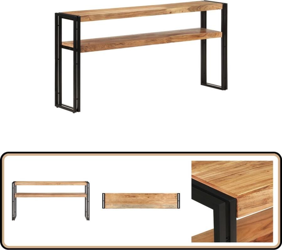 VidaXL Wandtafel Massief Acaciahout 150x30x75 cm Console Tafel Console Tafels Haltafel Haltafels