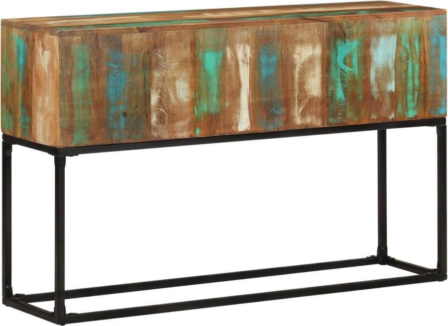 VidaXL Wandtafel Massief Gerecycled Hout 120x30x75 cm Consoletafel Industriele Stijl Houten Consoletafel Vintage Kast Entreebank Salontafel Bruine Consoletafel - Foto 2