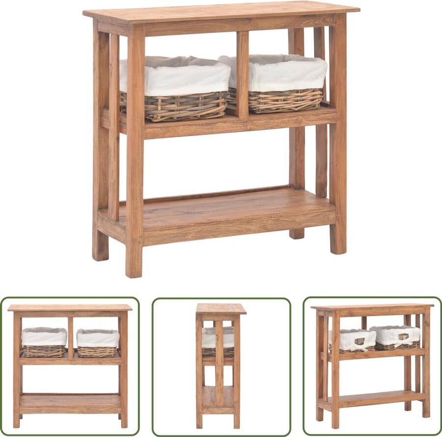 VidaXL Wandtafel Massief Mahoniehout 69x28x70cm Wandtafel Vintage Retro Industriële Stijl Houten Kast Opbergkast Salontafel Entreetafel Badkamermeubilair Design Meubelen Acacia Hout