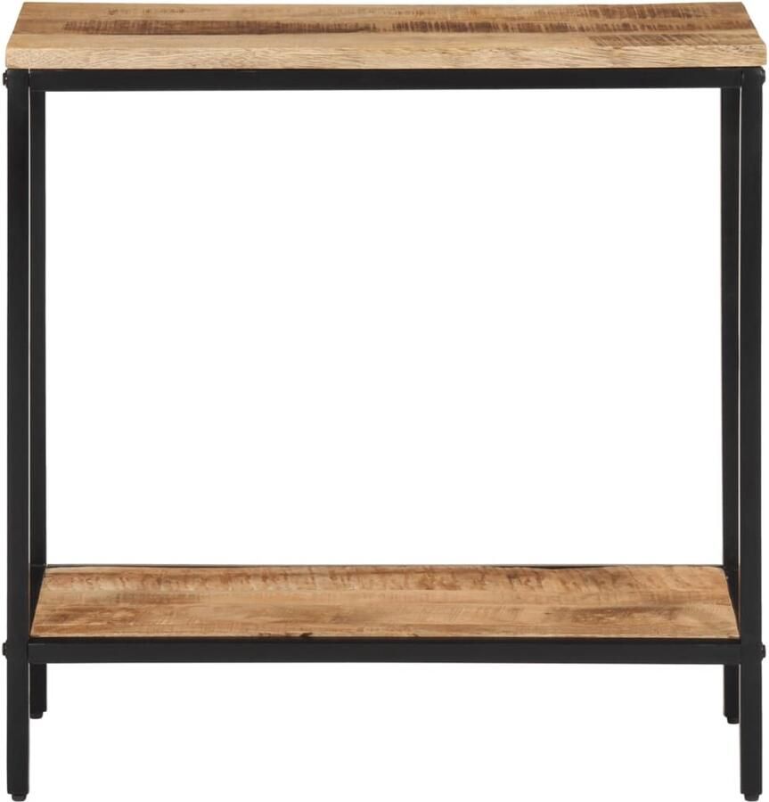 The Living Store Wandtafel 70x35x70 cm massief ruw mangohout Wandtafel Haltafel Mango Wood Industrieel Design Houten Meubels