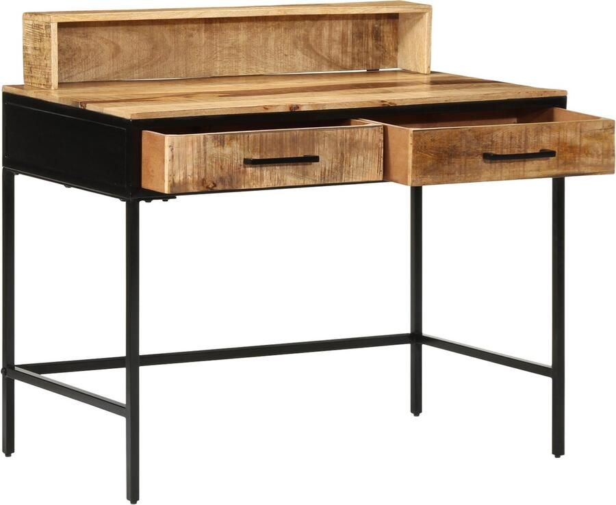 VidaXL Wandtafel met lade Bruin 100 x 55 x 75 cm Massief mangohout