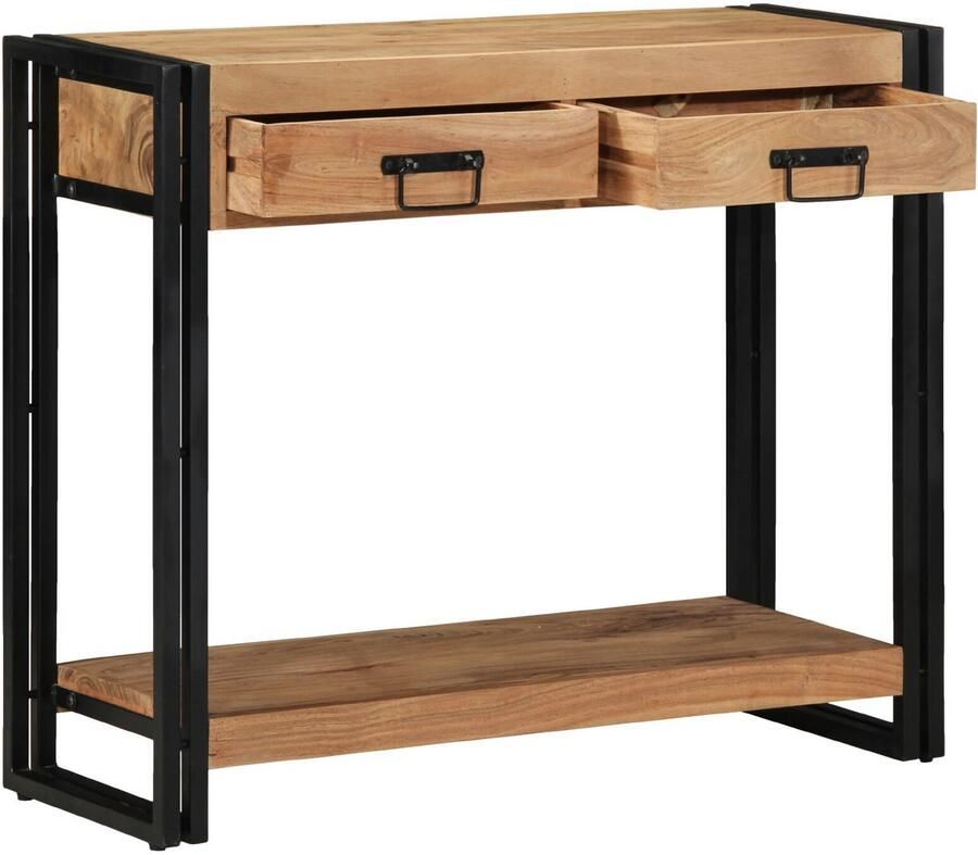 VidaXL Console Tafel Natuurlijk Hout Massief acaciahout Medium Opberging