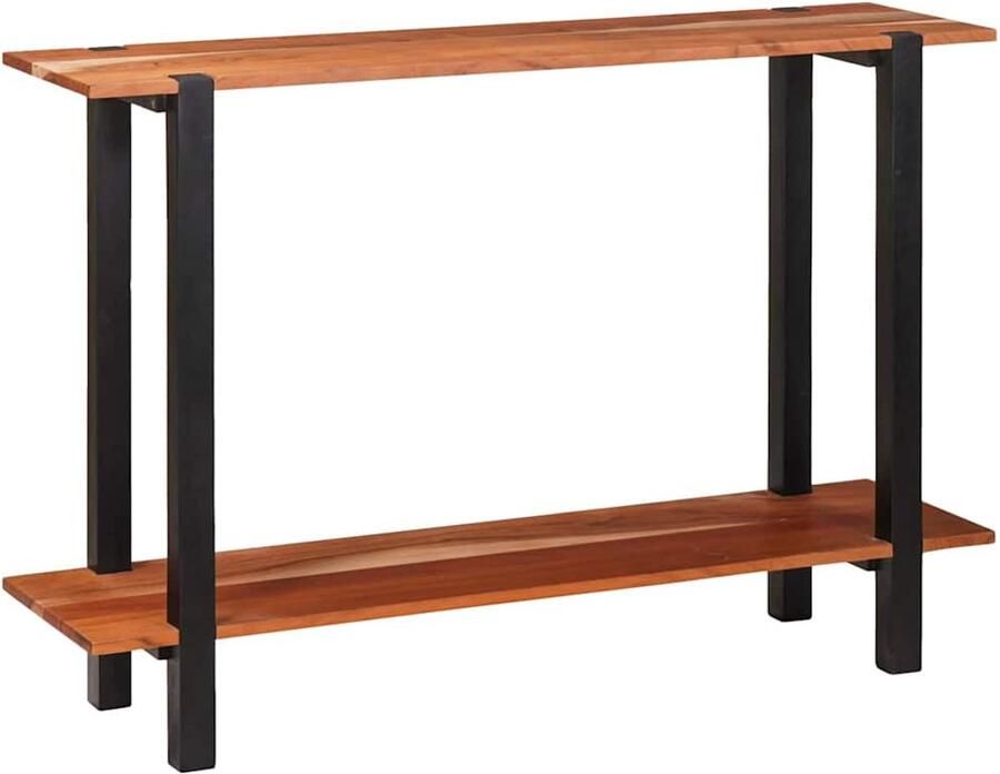 VidaXL Wandtafel met plank Bruin 110 x 30 x 75 cm Massief acaciahout