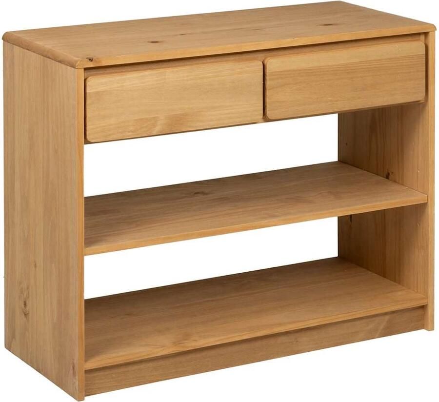 VidaXL Wandtafel SAUDA 89 5x36 5x73 cm massief grenenhout eikenkleurig - Foto 2