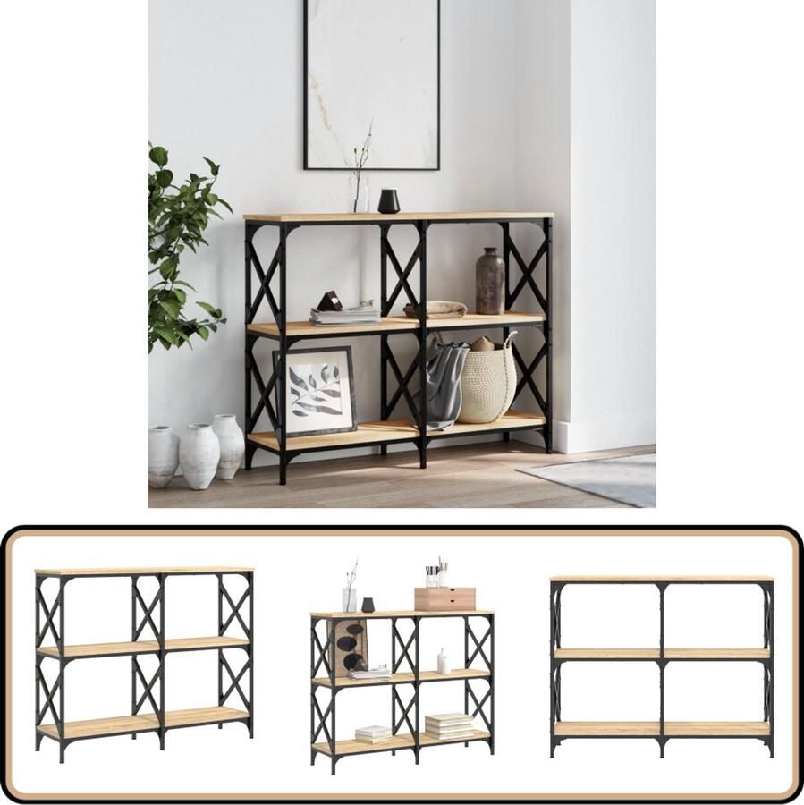 VidaXL -Wandtafel-100x28x80 5-cm-bewerkt-hout-sonoma-eikenkleurig - Foto 2